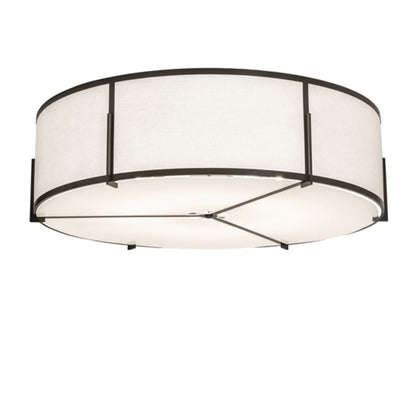 Meyda Tiffany Cilindro Structure 12 Light 60" Wide Semi-Flush Drum Ceiling Fixture