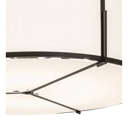 Meyda Tiffany Cilindro Structure 12 Light 60" Wide Semi-Flush Drum Ceiling Fixture