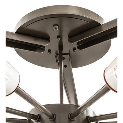 Meyda Tiffany Cilindro Structure 12 Light 60" Wide Semi-Flush Drum Ceiling Fixture