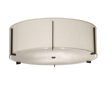 Meyda Tiffany Cilindro Structure 6 Light 42" Wide Semi-Flush Drum Ceiling Fixture