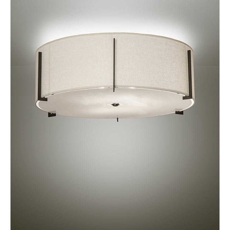 Meyda Tiffany Cilindro Structure 6 Light 42" Wide Semi-Flush Drum Ceiling Fixture