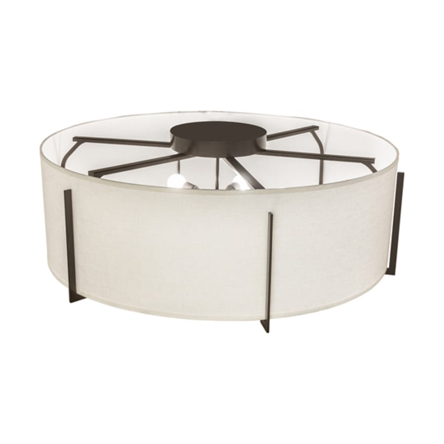 Meyda Tiffany Cilindro Structure 6 Light 42" Wide Semi-Flush Drum Ceiling Fixture