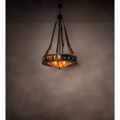 Meyda Tiffany 8 Light 48" Wide Abstract Pendant
