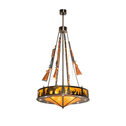 Meyda Tiffany 8 Light 48" Wide Abstract Pendant