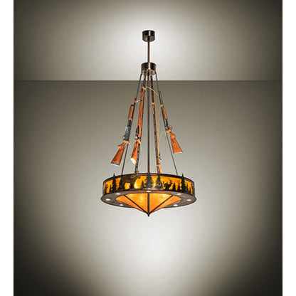 Meyda Tiffany 8 Light 48" Wide Abstract Pendant