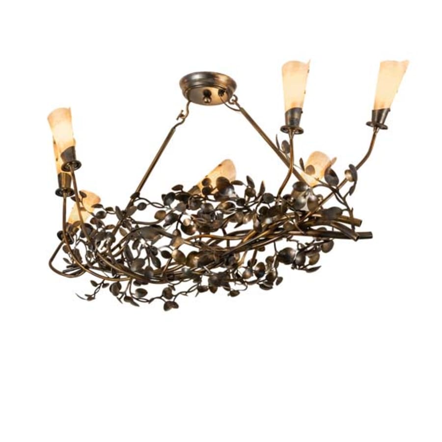 Meyda Tiffany Long Vinca Vine 7 Light 46" Wide Linear Chandelier