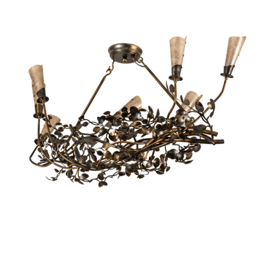 Meyda Tiffany Long Vinca Vine 7 Light 46" Wide Linear Chandelier