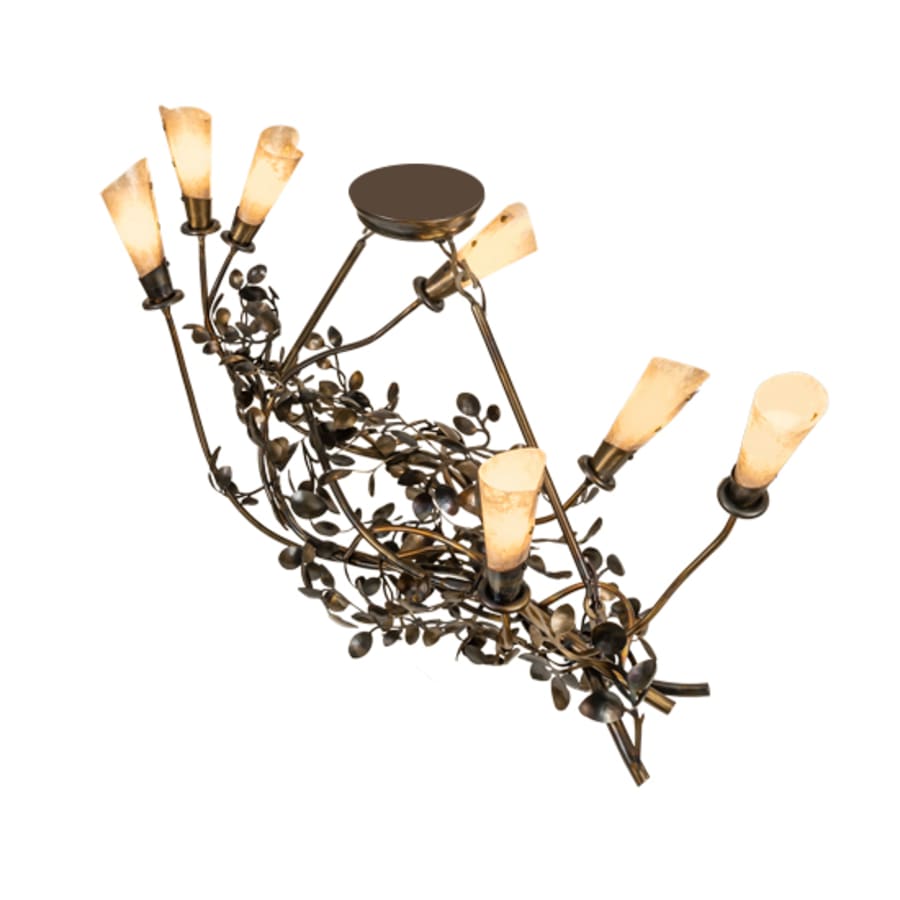 Meyda Tiffany Long Vinca Vine 7 Light 46" Wide Linear Chandelier