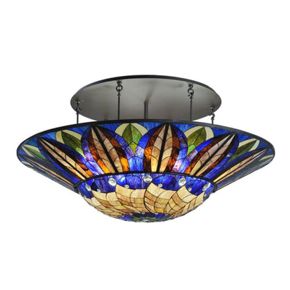 Meyda Tiffany Tampa Bay 12 Light 60" Wide Semi-Flush Bowl Ceiling Fixture