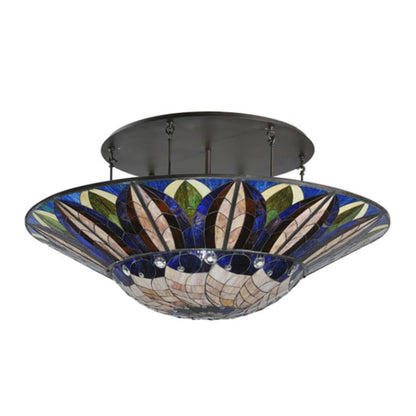 Meyda Tiffany Tampa Bay 12 Light 60" Wide Semi-Flush Bowl Ceiling Fixture