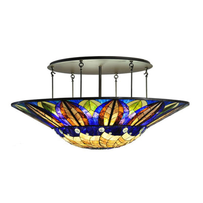 Meyda Tiffany Tampa Bay 12 Light 60" Wide Semi-Flush Bowl Ceiling Fixture
