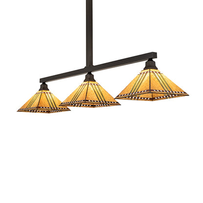 Meyda Tiffany 3 Light 62" Wide Linear Pendant