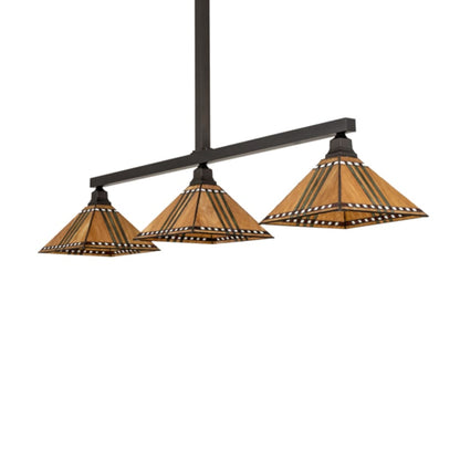 Meyda Tiffany 3 Light 62" Wide Linear Pendant