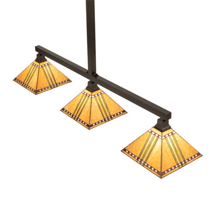Meyda Tiffany 3 Light 62" Wide Linear Pendant