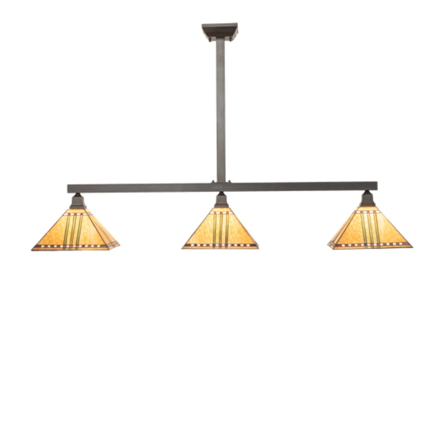 Meyda Tiffany 3 Light 62" Wide Linear Pendant