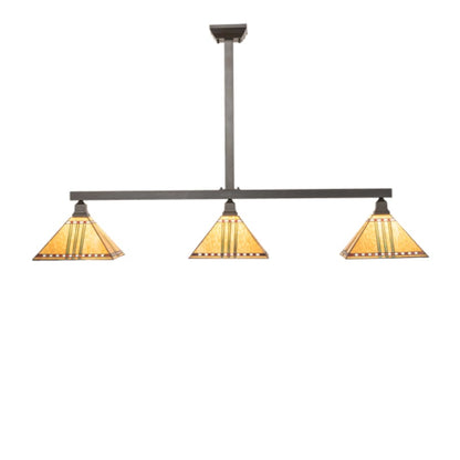 Meyda Tiffany 3 Light 62" Wide Linear Pendant