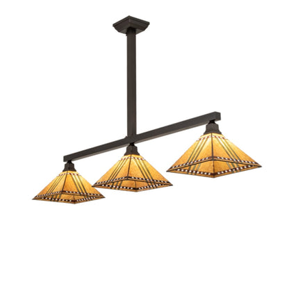 Meyda Tiffany 3 Light 62" Wide Linear Pendant