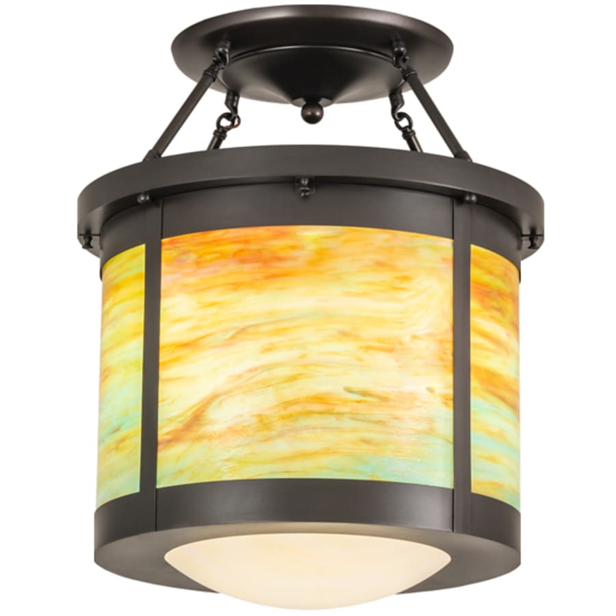 Meyda Tiffany Arts and Crafts 4 Light 20" Wide Semi-Flush Ceiling Fixture