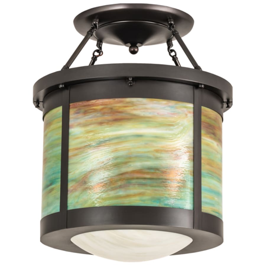 Meyda Tiffany Arts and Crafts 4 Light 20" Wide Semi-Flush Ceiling Fixture