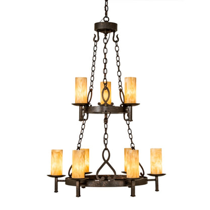 Meyda Tiffany Newcastle 9 Light 31" Wide Ring Chandelier