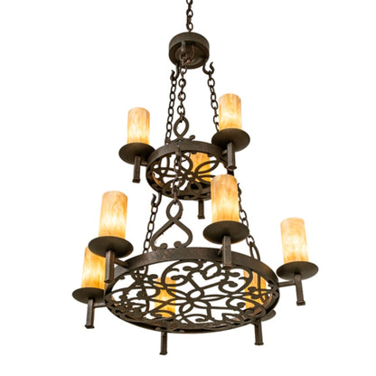 Meyda Tiffany Newcastle 9 Light 31" Wide Ring Chandelier