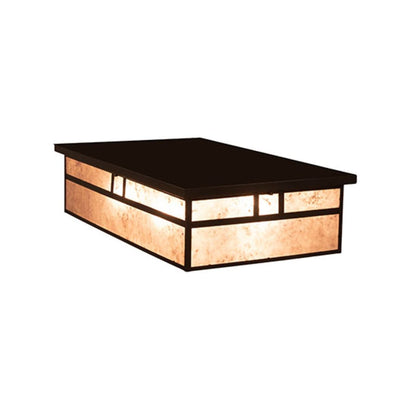 Meyda Tiffany Hyde Park Double Bar Mission 4 Light 36" Wide Flush Mount Ceiling Fixture