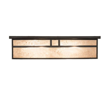 Meyda Tiffany Hyde Park Double Bar Mission 4 Light 36" Wide Flush Mount Ceiling Fixture