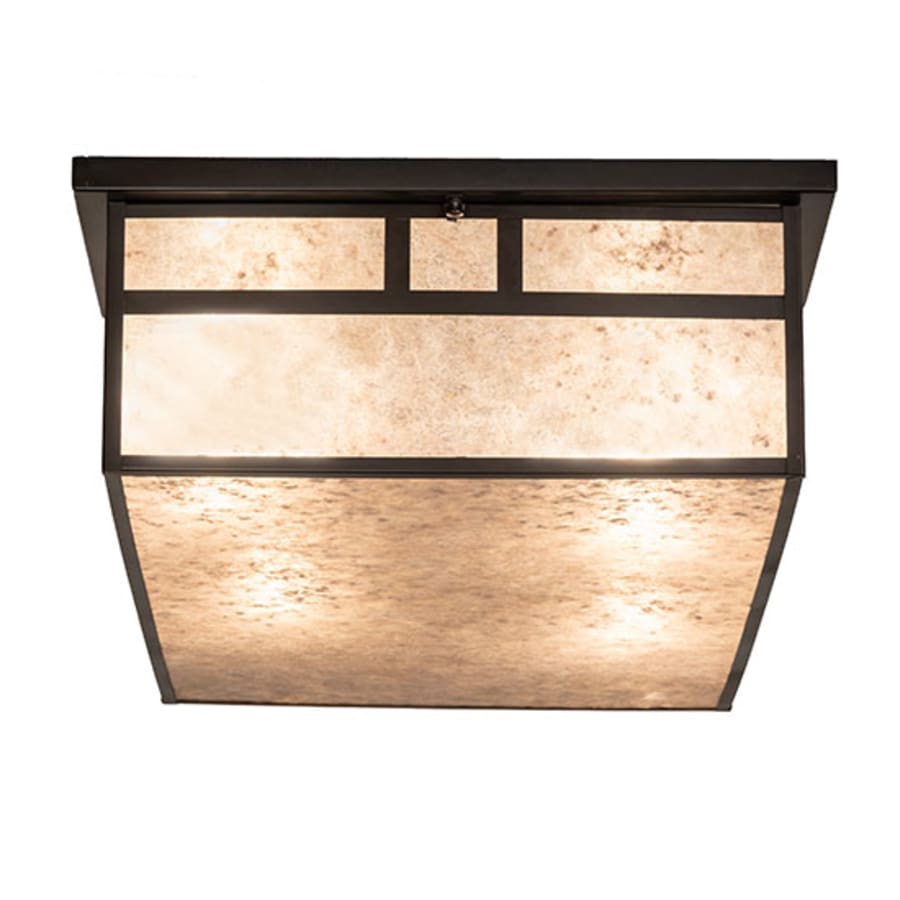 Meyda Tiffany Hyde Park Double Bar Mission 4 Light 36" Wide Flush Mount Ceiling Fixture
