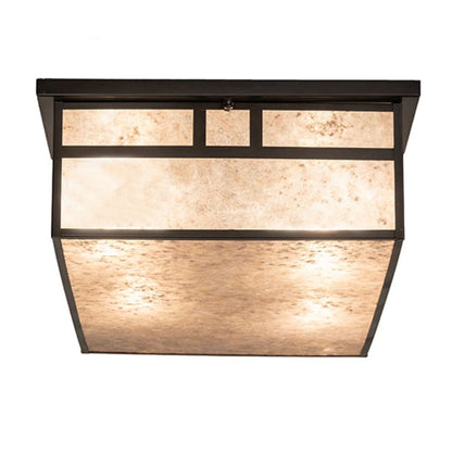 Meyda Tiffany Hyde Park Double Bar Mission 4 Light 36" Wide Flush Mount Ceiling Fixture
