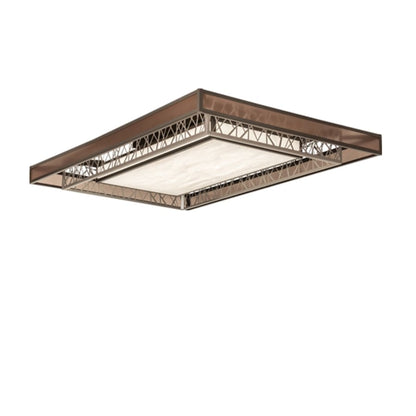 Meyda Tiffany Quadrato Rich Umador 72" Wide LED Semi-Flush Ceiling Fixture