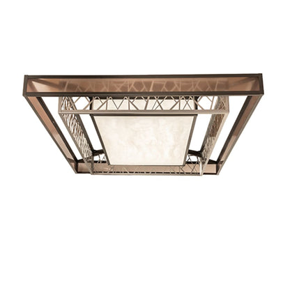 Meyda Tiffany Quadrato Rich Umador 72" Wide LED Semi-Flush Ceiling Fixture