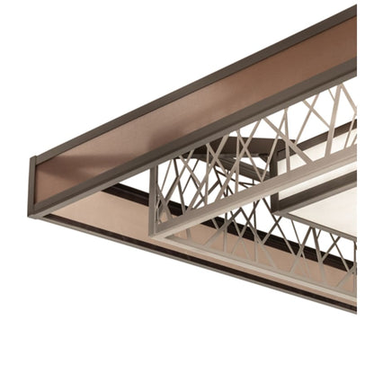 Meyda Tiffany Quadrato Rich Umador 72" Wide LED Semi-Flush Ceiling Fixture