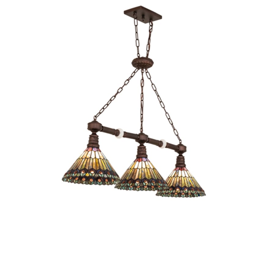 Meyda Tiffany 3 Light 45" Wide Linear Pendant