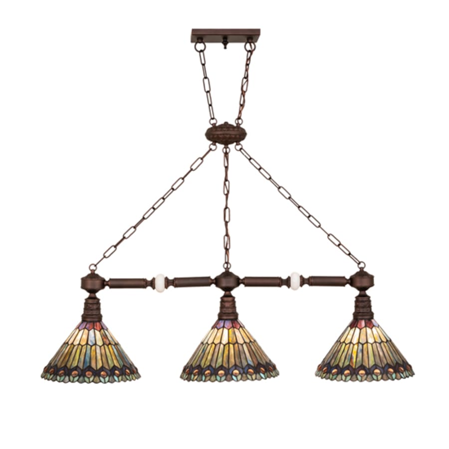 Meyda Tiffany 3 Light 45" Wide Linear Pendant