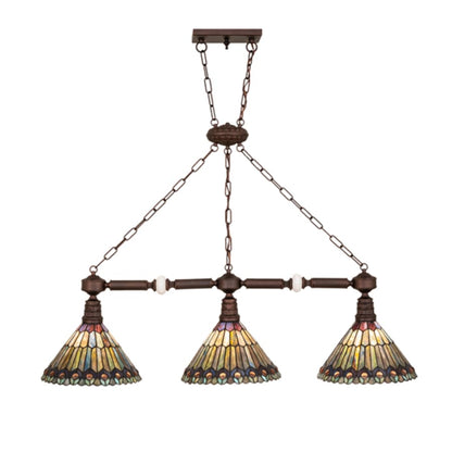 Meyda Tiffany 3 Light 45" Wide Linear Pendant