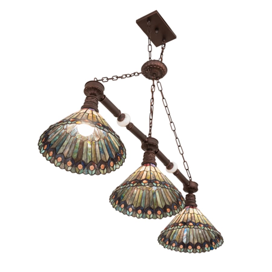 Meyda Tiffany 3 Light 45" Wide Linear Pendant