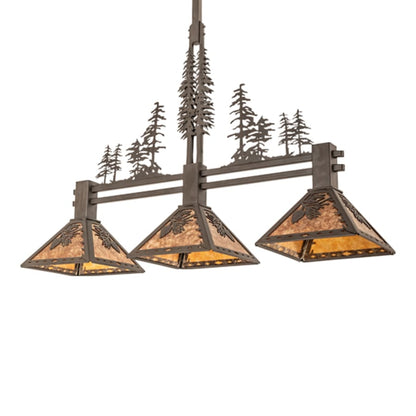 Meyda Tiffany 3 Light 45" Wide Linear Pendant