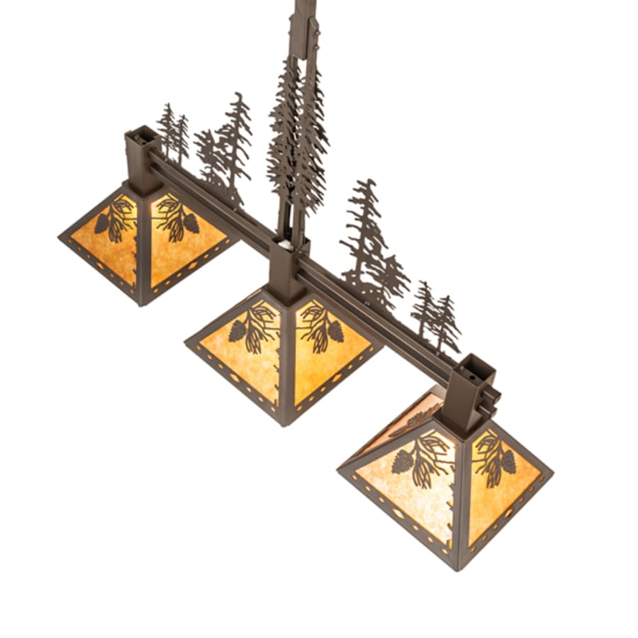 Meyda Tiffany 3 Light 45" Wide Linear Pendant