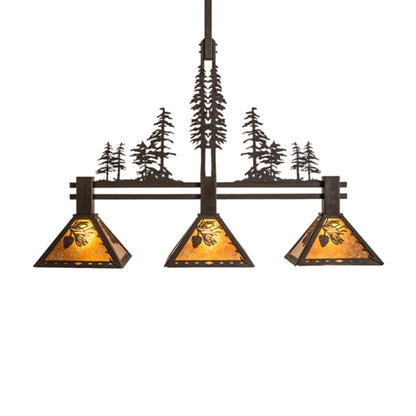 Meyda Tiffany 3 Light 45" Wide Linear Pendant