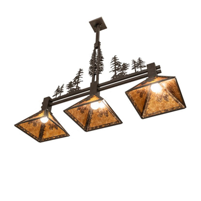 Meyda Tiffany 3 Light 45" Wide Linear Pendant