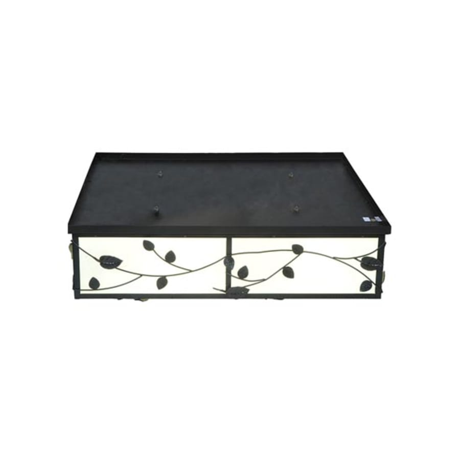 Meyda Tiffany Ivy 8 Light 51" Wide Flush Mount Square Ceiling Fixture - Textured Black Finish - Medium Bulb Base