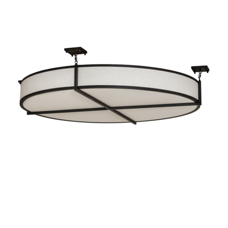 Meyda Tiffany Cilindro Structure 8 Light 60" Wide Semi-Flush Drum Ceiling Fixture