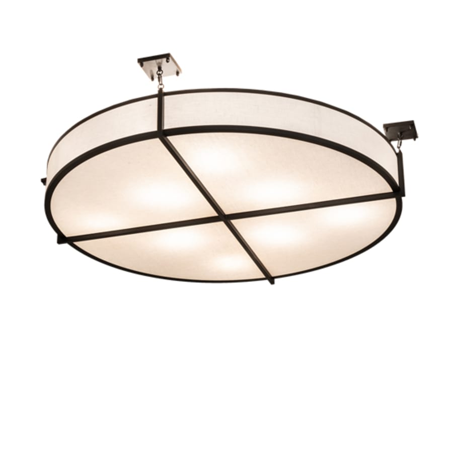 Meyda Tiffany Cilindro Structure 8 Light 60" Wide Semi-Flush Drum Ceiling Fixture