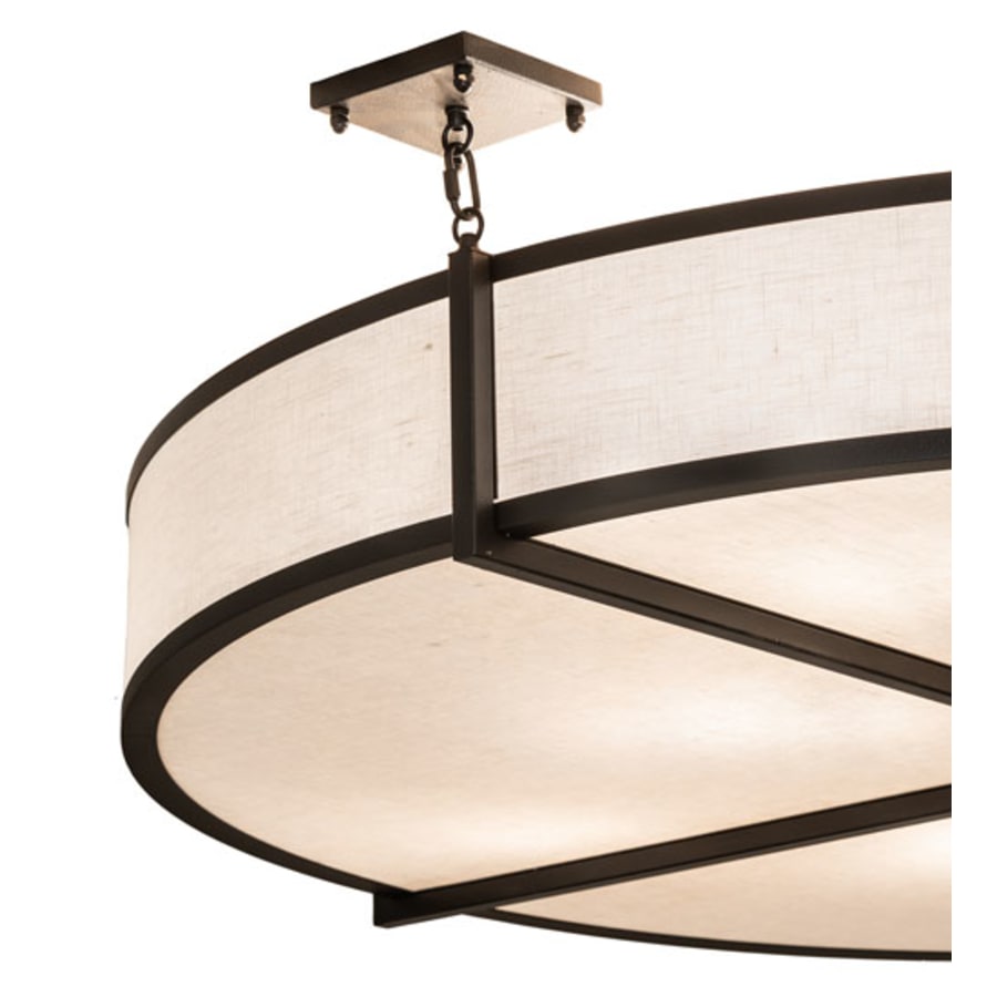 Meyda Tiffany Cilindro Structure 8 Light 60" Wide Semi-Flush Drum Ceiling Fixture