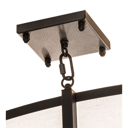 Meyda Tiffany Cilindro Structure 8 Light 60" Wide Semi-Flush Drum Ceiling Fixture