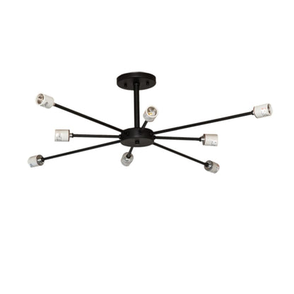Meyda Tiffany Cilindro Structure 8 Light 60" Wide Semi-Flush Drum Ceiling Fixture