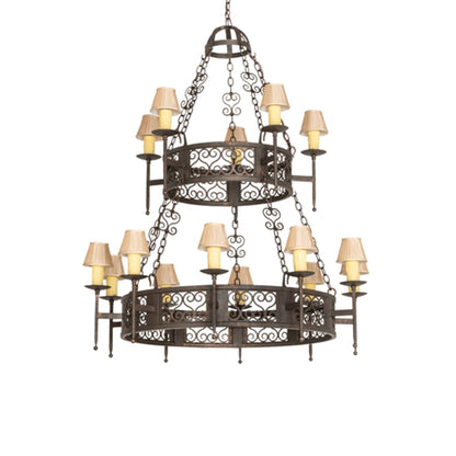 Meyda Tiffany Toscano 15 Light 48" Wide Ring Chandelier