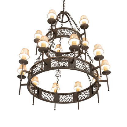 Meyda Tiffany Toscano 15 Light 48" Wide Ring Chandelier