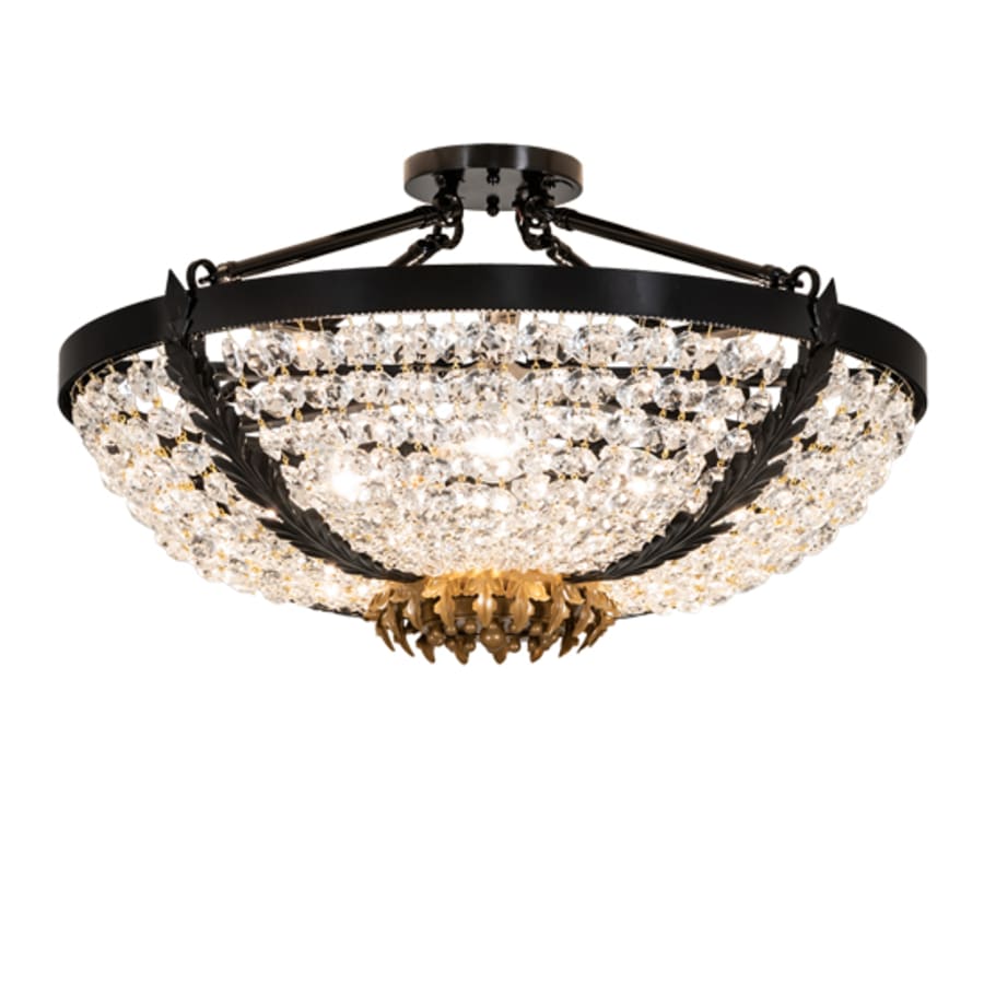 Meyda Tiffany Chrisanne 3 Light 24" Wide Semi-Flush Bowl Ceiling Fixture
