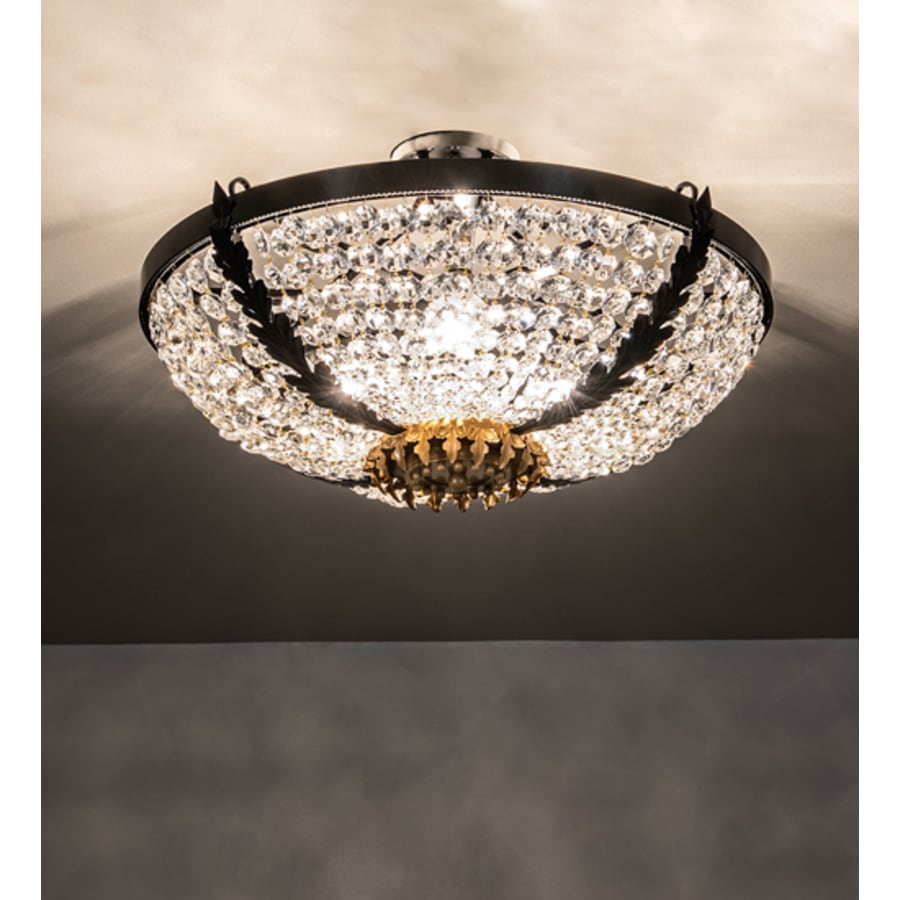 Meyda Tiffany Chrisanne 3 Light 24" Wide Semi-Flush Bowl Ceiling Fixture